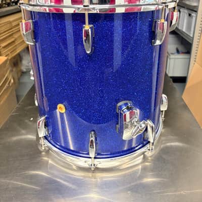 Pearl Masters maple legend MPL foortom 14x14” - #Navy Sparkle blue image 4