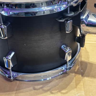 Pearl Decade Maple 10"x7" Tom w/ OPTI-LOC Mount – Satin Black #262 Burst – Used image 9