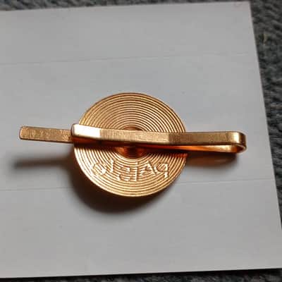 Paiste Rare, Collectable, Vintage top tie clip "gold coloured" 70s-80s  - Brass ( "Gold") image 6