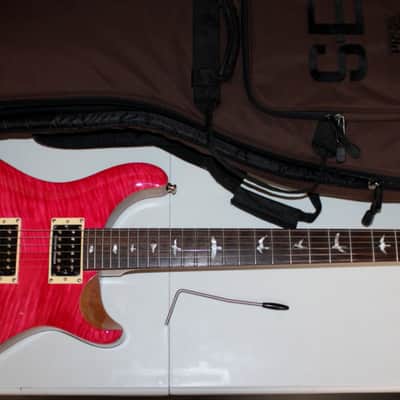 PRS SE Custom 24 Electric Guitar Bonnie Pink Seymour Duncan PRS Locking Tuners image 1