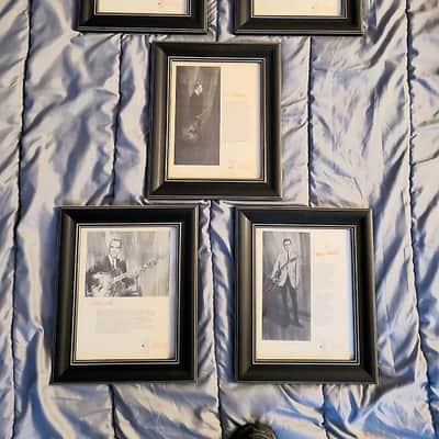 1964  Set Of 5 Vintage Gibson Guitar Ads Framed J. Smith, Wes Montgomery, Trini, Matolla, K. Burrell image 1