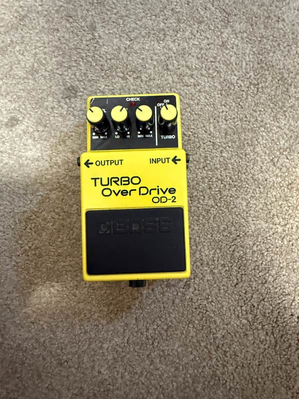 Boss OD-2 Turbo OverDrive (Black Label) 1985 - 1988 - Yellow image 1