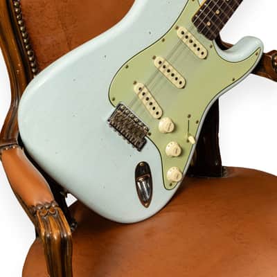 Fender Custom Shop 1959 Stratocaster Journeyman Relic Super Faded Aged Sonic Blue image 7