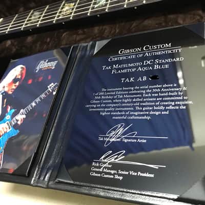 Gibson Custom Shop Tak Matsumoto DC Standard Flametop Aqua Blue image 1