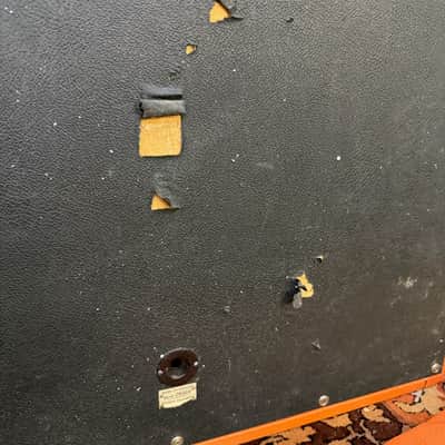 Vintage 1968 1969 Marshall 'Salt and Pepper' Orange 4x12 Amplifier Cabinet EMPTY image 10
