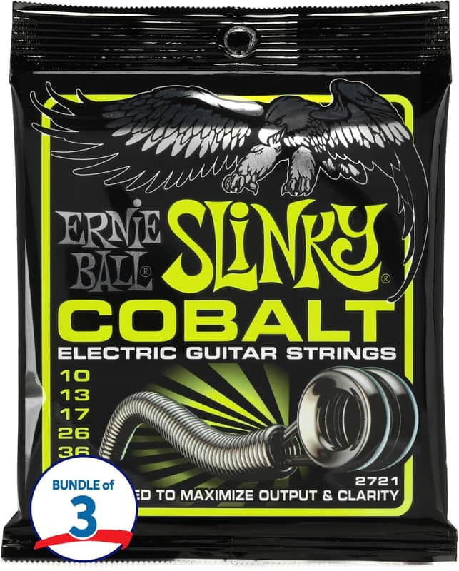 Ernie Ball 2721 Regular Slinky Cobalt Electric Guitar Strings - .010-.046 3-pack image 1
