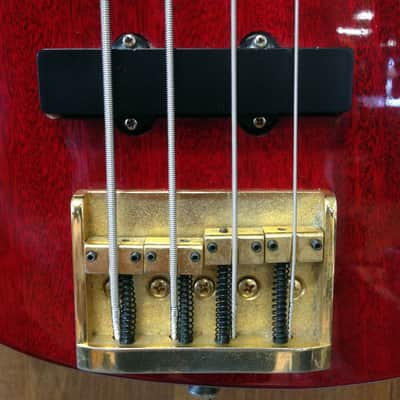 1998 Epiphone EBM-4 EBM 4 String Bass - Cherry w/ Epiphone Case image 4