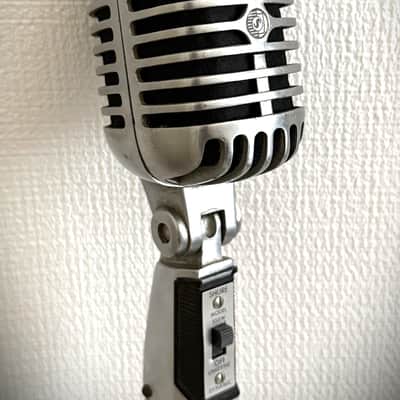 Vintage 1950's-60's Shure 55SW Dynamic Microphone, working great, w/cable-stand image 2