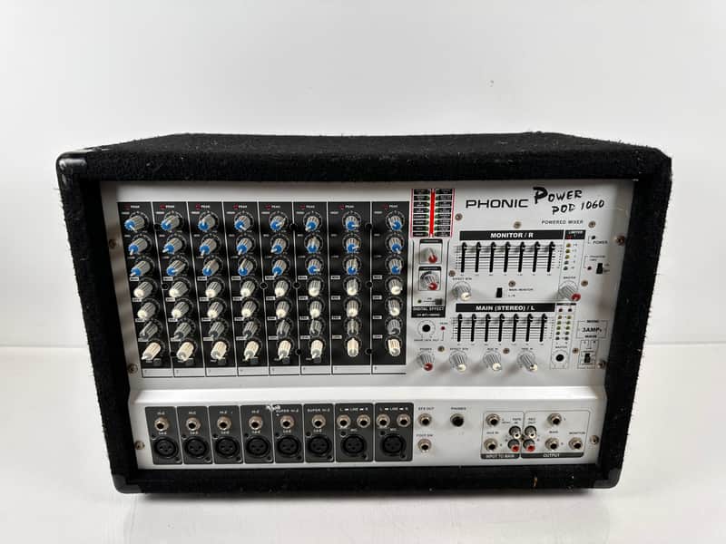 Phonic Powerpod 1060 Powered Mixer 3 Channel Amplifier 8 Inputs