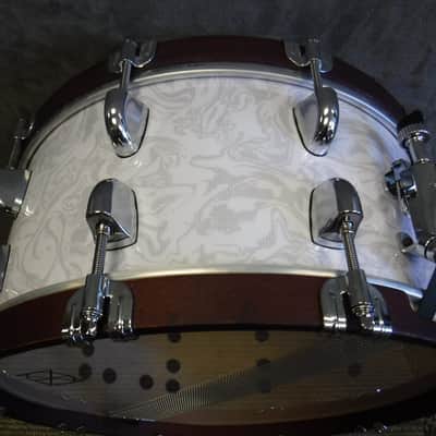 Dixon Classic Series 14x6.5" Maple Wood Hoop Snare-Sub Zero White image 3