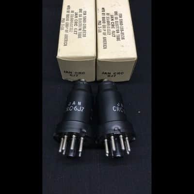 NOS NIB Pair RCA JAN CRC 6J7 (6J7G) Radio Amp Vacuum Tubes TESTED F.9675 image 1
