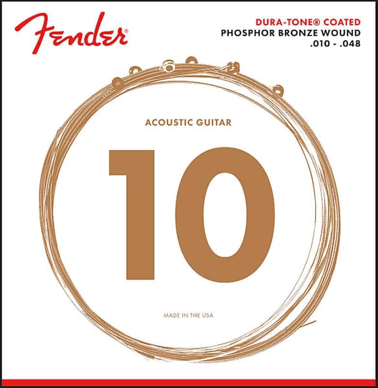 Fender 860XL Phosphor Bronze Dura Tone® Coated 10-48 image 1