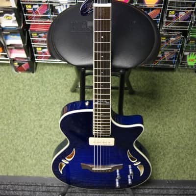 Crafter SAT-QMMS semi electro acoustic guitar - Quilted maple marine sunburst finish - Made in Korea image 12