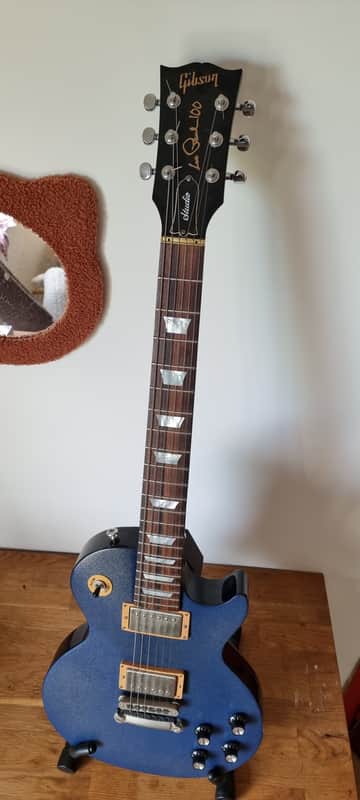 Gibson Les Paul Studio 100th Blue Sparkle custom paint image 1