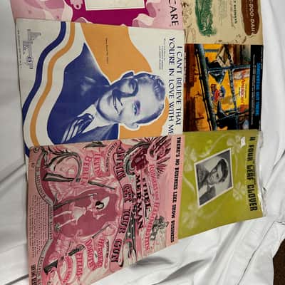 Lot of 17 Old Vintage Sheet Music Connie Francis, Zip-A-Dee-Doo-Dah, Dave Coleman, & More image 1