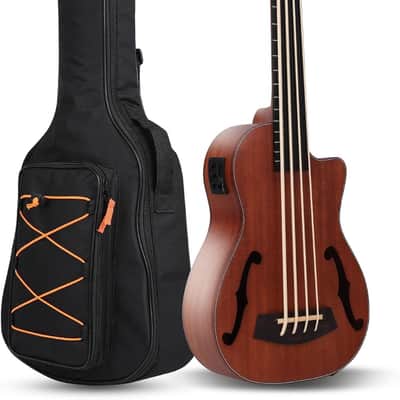Ubass Fretless,Bass Ukulele Electric 30 inch baritone ukelele bass,Electric Acoustic Bass Uku Wtih Gig Bag image 1