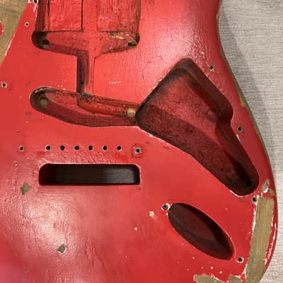 Fender Stratocaster Body 1962 - Fiesta Red refin image 3