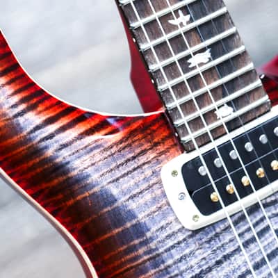 PRS 40th Anniversary Custom 24-08 Semi-Hollow Limited Edition Charcoal Cherry Burst Electric Guitar w/Case image 9