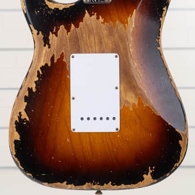 Fender Custom Shop Limited Edition '54 Super Heavy Relic Stratocaster Electric Guitar, Maple Fingerboard, Wide Fade 2-Color Sunburst image 13