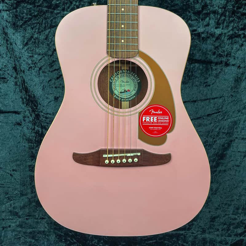 Fender Acoustic Limited Edition Malibu Player Shell Pink | Reverb