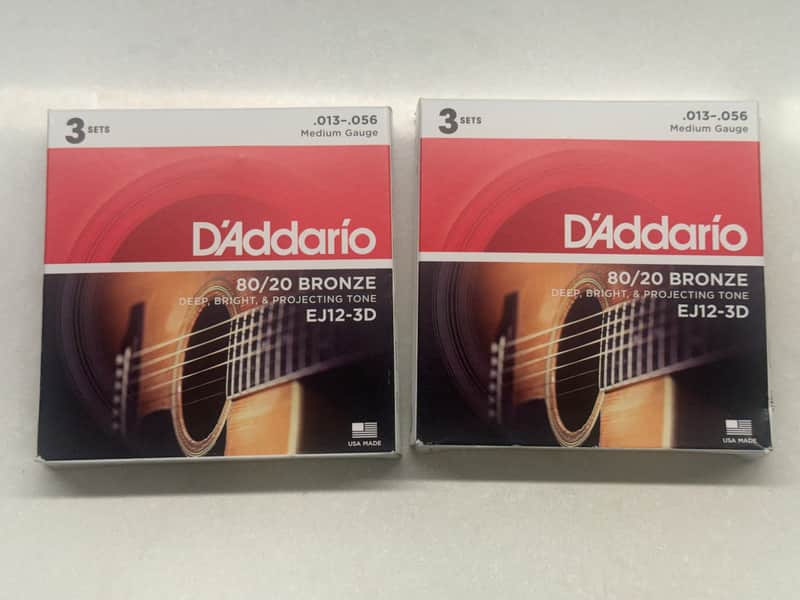 D’Addario 80/20 Bronze Medium Guage 12-53 2 3 packs image 1