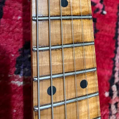 Price to Sell! Stratocaster “1954” replica: Fender American vintage ‘56 ri AVRI body/Klein epic 1954 replica pups/ thick highly figured reliced Musikraft neck/ early 50’s replica pups covers and knobs image 24