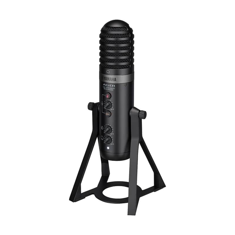 Yamaha AG01 B Live Streaming USB Microphone Black with Mixer/USB Interface image 1