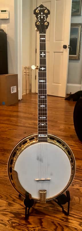 Tim Davis Banjos Mack Crowe Gold Engraved Bluegrass Banjo 2020 Mahogany image 1