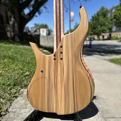 Grog Guitars Rainbow Poplar Mammoth 4 Bass w/ Gator Icon Hybrid Case image 9