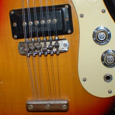 Video Demo 1966 Mosrite Mark XII 12 String Sunburst Pro Setup Original Hard Shell Case image 3