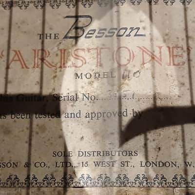 The Besson Aristone 1950s/60s - vintage classical guitar Oscar Teller *fine cracks image 18
