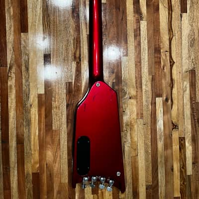 Hondo Alien Headless Bass 1980 Candy Apple Red image 5