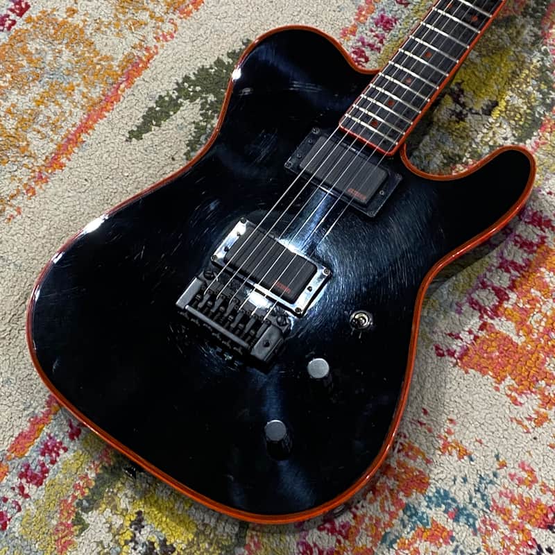 1980's Washburn Tour 24 Chicago - Black w/ Red Binding + OHSC | Reverb