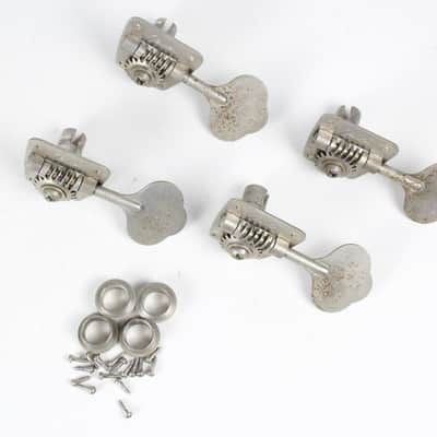 1968-1972 Vintage Fender Jazz/Telecaster/Precision Bass PBass ~NICKEL TUNERS~ Set 1969,1970,1971 image 2