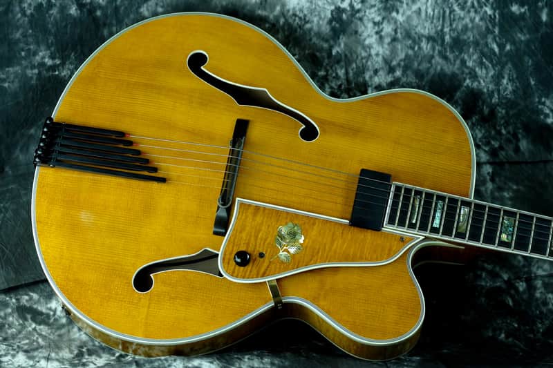 Heritage Johnny Smith Rose w/ Rose Pick Guard 1998 Amber image 1
