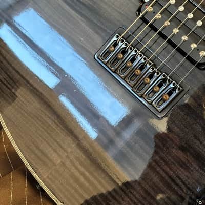 Mayones Regius 7M Baritone 2012 Translucent Graphite Gloss 7 String Guitar image 7