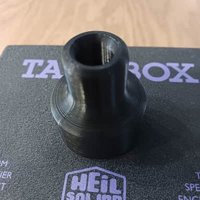Black talk box tube adapter for 1/2" OD tube to a 1 3/8"-18 threaded driver image 2