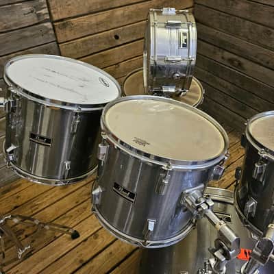 Drum Kit Pearl Export, Brushed Chrome 1980s USED! RKPXV050325 image 2