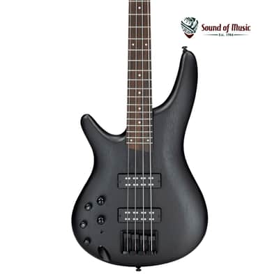 Ibanez SR300EBLWK Left Handed 4-String Electric Bass Guitar - Weathered Black image 1