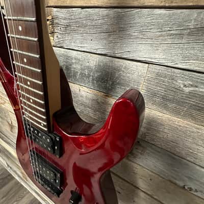 ESP LTD MH-100 QM NT See Thru Black Cherry image 10