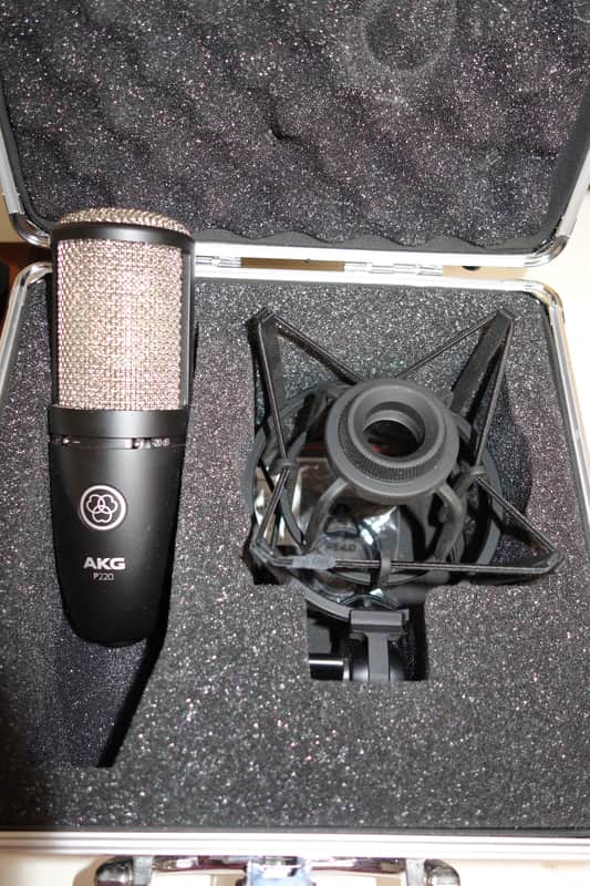 AKG P220 Large Diaphragm Cardioid Condenser Microphone 2010s - Black image 1