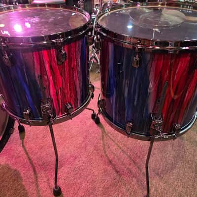 Tama Starclassic Walnut/Birch 5-piece Shell Pack (LIMITED EDITION 1 of 50) - Crimson Sapphire Cascade image 12