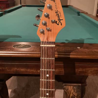 Fender Squire Stratocaster upgraded bridge/pickups comes with custom padded gig bag and strap image 6