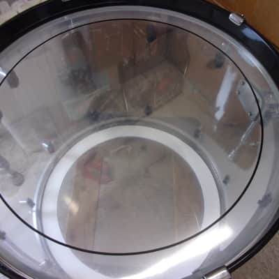 Crush Clear Acrylic 22" x 18" Bass Drum with spider web stress cracks at lugs image 4