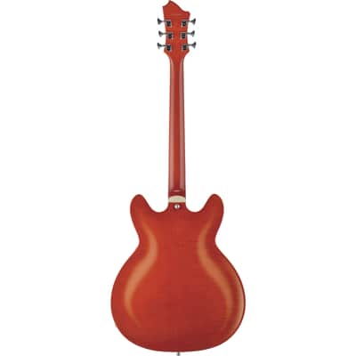 Hagstrom Super Viking Mandarin Flame - Semi Acoustic Guitar image 2