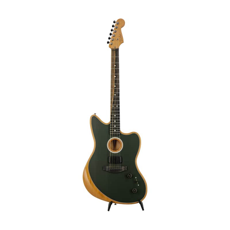 Fender American Acoustasonic Jazzmaster Acoustic Guitar w/bag, Ebony FB, Tungsten, US232XXXX