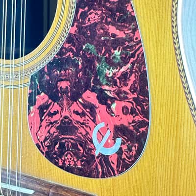 Epiphone PR-715-12 String Acoustic Dreadnought Guitar 1988 Natural Made In Korea image 5