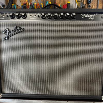 SPECIAL OFFER ! Fender Vibroverb Custom tube amplifier César Díaz MOD 2004 Black Face SRV image 5