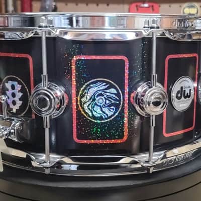 DW Anika Nilles / RUSH DRVD6514SVCBK 6.5"x14" Fifty Something Tour Tribute Snare Drum 2026 - Black Nickel over Brass image 5