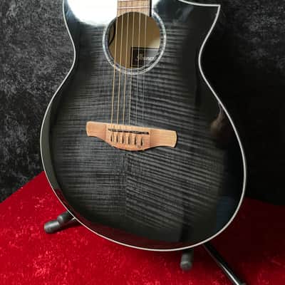 Ibanez AEWC400 Acoustic-Electric Guitar - Transparent Black Sunburst High Gloss image 2